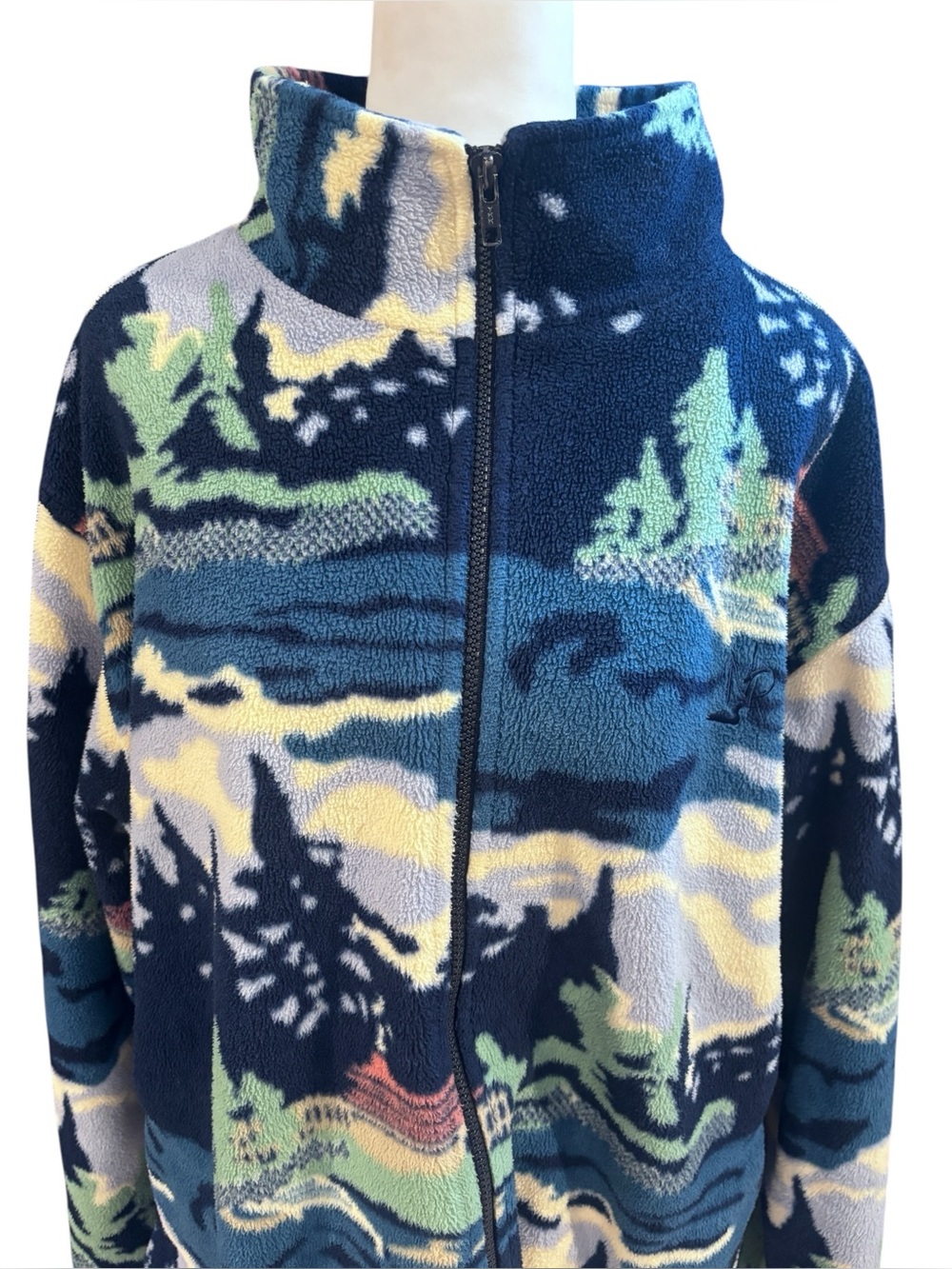 Northern Reflections Vintage Scenic Fleece Jacket L/XL Cottagecore Outdoors